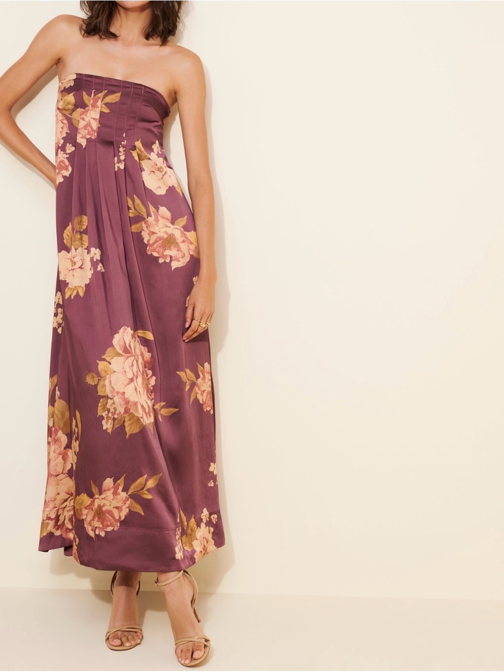 Free People Botanical Maxi Dress Navy Size medium formal floral weddings maroon - Picture 10 of 16